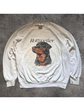 Fire Vintage 90s Delta Rottweiler Crewneck Sweatshirt